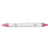 Cute Rainbows & Hearts Pattern Zwarte Inkt Pen (Voorkant)