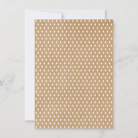 Cute Raindrops Baby shower Merci poème (Dos)