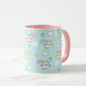 Cute Rainy Day Motif café Mug (Devant droit)