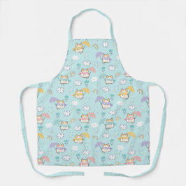 Cute Rainy Day Pattern Apron Schort
