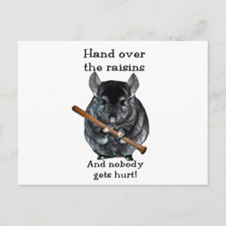 Cute Raisin Mean Chinchilla Briefkaart