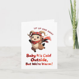 Cute Ram Winter Baby Shower Card