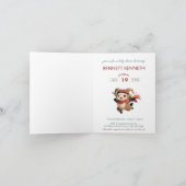 Cute Ram Winter Baby Shower Card (Binnen)