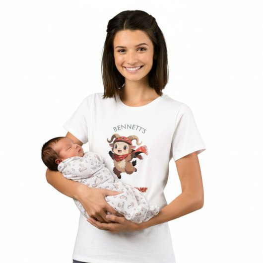 Cute Ram Winter Baby Shower T-Shirt