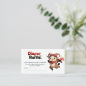Cute Ram Winter Diaper Raffle Card Informatiekaartje (Staand voorkant)