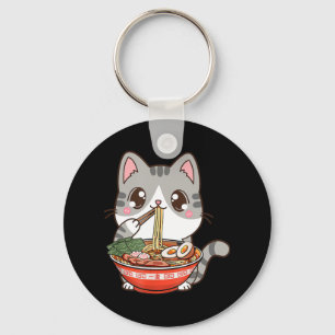 Cute Ramen Cat Kawaii Anime Japanse voedseljongen  Sleutelhanger
