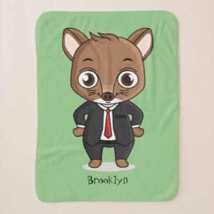 Cute rat cartoon illustratie sherpa deken