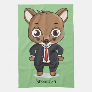 Cute rat cartoon illustratie theedoek