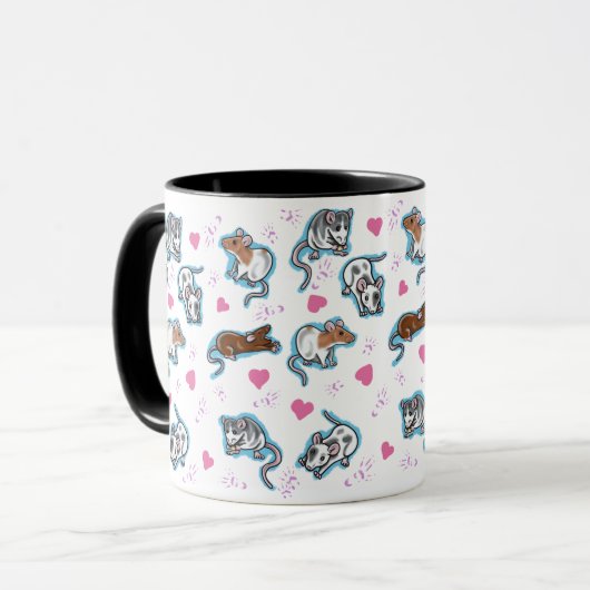 Cute Rat Coffee-Mok Mok (Voorkant links)