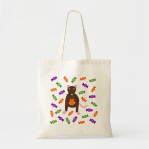 Cute rat d'Halloween et sac de traitement Citrouil