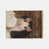 Cute Rat Fleece Deken (Voorkant (Horizontaal))