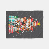 Cute Rat Terrier Le Dog Christmas Tree Xmas  Fleece Deken (Voorkant (Horizontaal))