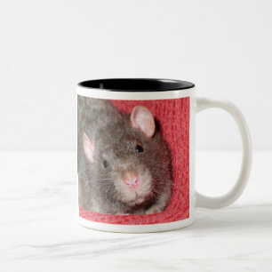 Cute Rat Tweekleurige Koffiemok