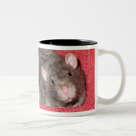 Cute Rat Tweekleurige Koffiemok (Rechts)