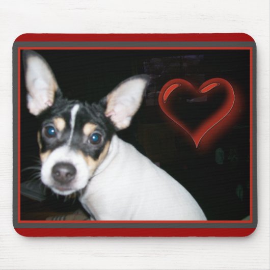 Cute Rattie met Heart Muismat (Voorkant)