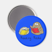 Cute Reading Books Library Kinder Cartoon Magneet (Voorkant / Achterkant)