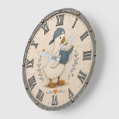 Cute Reading Duck Book Lover Whimsical Nursery  Grote Klok (Hoek)