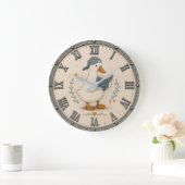Cute Reading Duck Book Lover Whimsical Nursery  Grote Klok (Huis)