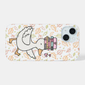 Cute Reading Goose Phone Case Soft Mood Book Lover (Verso Horizontal)