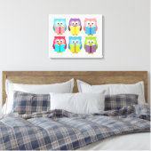 Cute reading owls canvas afdruk (Insitu (Slaapkamer))