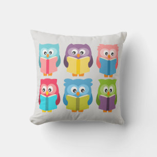 Cute reading owls kussen