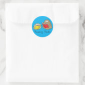 Cute Reading Rocks Librarian Book Lovers Ronde Sticker (Tas)