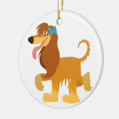 Cute Ready Cartoon Afghan Hound Ornament (Links)
