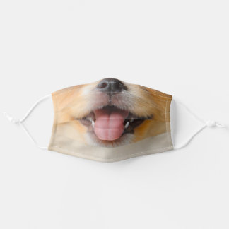 Cute Realistic Pomeranian Dog Mouth Stoffen Mondmasker