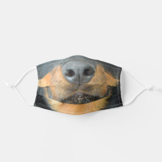 Cute Realistic Rottweiler Dog Mouth Stoffen Mondmasker