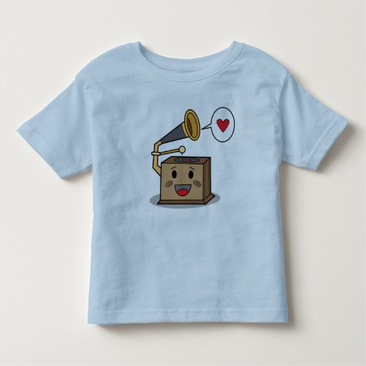 Cute Record Player -Toddler's T-Shirt (Voorkant)
