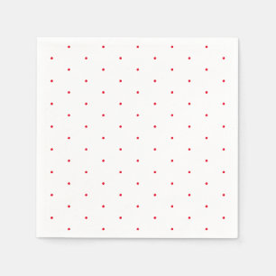 Cute red and white mink polka punts paper servet