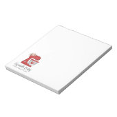 Cute Red Bakery Cake Mixer Notepad Notitieblok (Gedraaid)