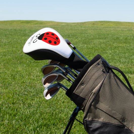 Cute Red Black Ladybug Golfheadcover (Insitu)