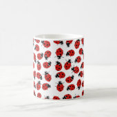 Cute Red & Black Ladybug Pattern Koffiemok (Center)