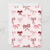 Cute Red Bow Invitation Kaart (Voorkant)