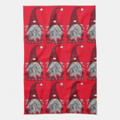 Cute Red Buffalo Pset-kerstgenoom Theedoek (Verticaal)
