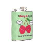 Cute Red Cherry Kawaii Twins Birthday Heupfles (Rechts)