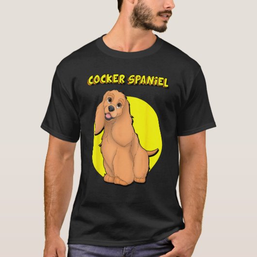 Cute Red Cocker Spaniel T-shirt (Voorkant)