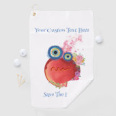 Cute Red Colorful Golfhanddoek (Insitu)