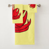 Cute red crab cartoon (En situation)