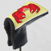 Cute red crab cartoon illustratie golfheadcover (3/4 voorkant)