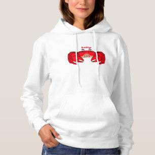 Cute red crab cartoon illustratie hoodie