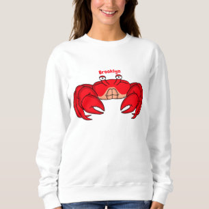 Cute red crab cartoon illustratie trui