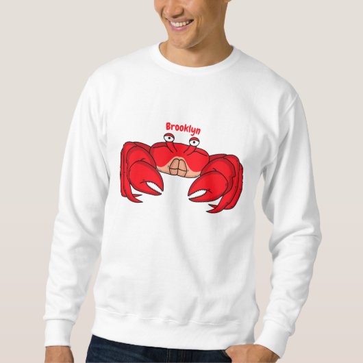 Cute red crab cartoon illustratie trui (Voorkant)
