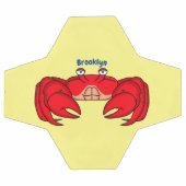 Cute red crab cartoon illustratie voetbal (Enkel)