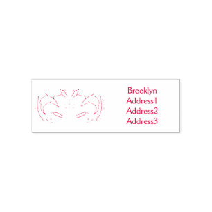 Cute red crab cartoon illustratie zelfinktende stempel