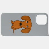 Cute Red Dachshund | Funny Cartoon Wiener Dog Case-Mate iPhone Case (Achterkant (horizontaal))