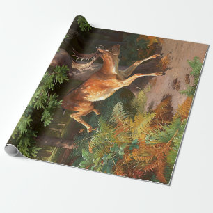 Cute Red Deer in de bosontkoppeling Cadeaupapier