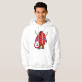 Cute Red Devil Character Thinking Mischievous Hoodie (Voorkant volledig)