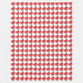 Cute Red Drawn Hearts Pattern Fleece Deken (Voorkant)